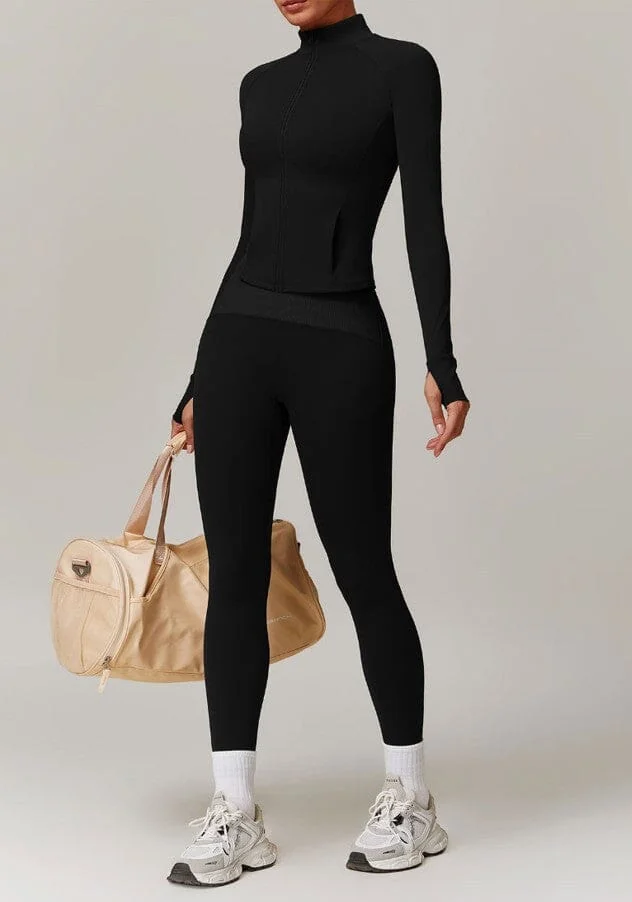 Womens Infinite Fitness Jacket Set - Leggings & Top