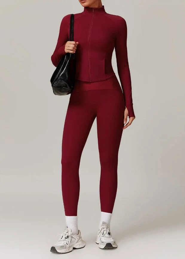 Womens Infinite Fitness Jacket Set - Leggings & Top