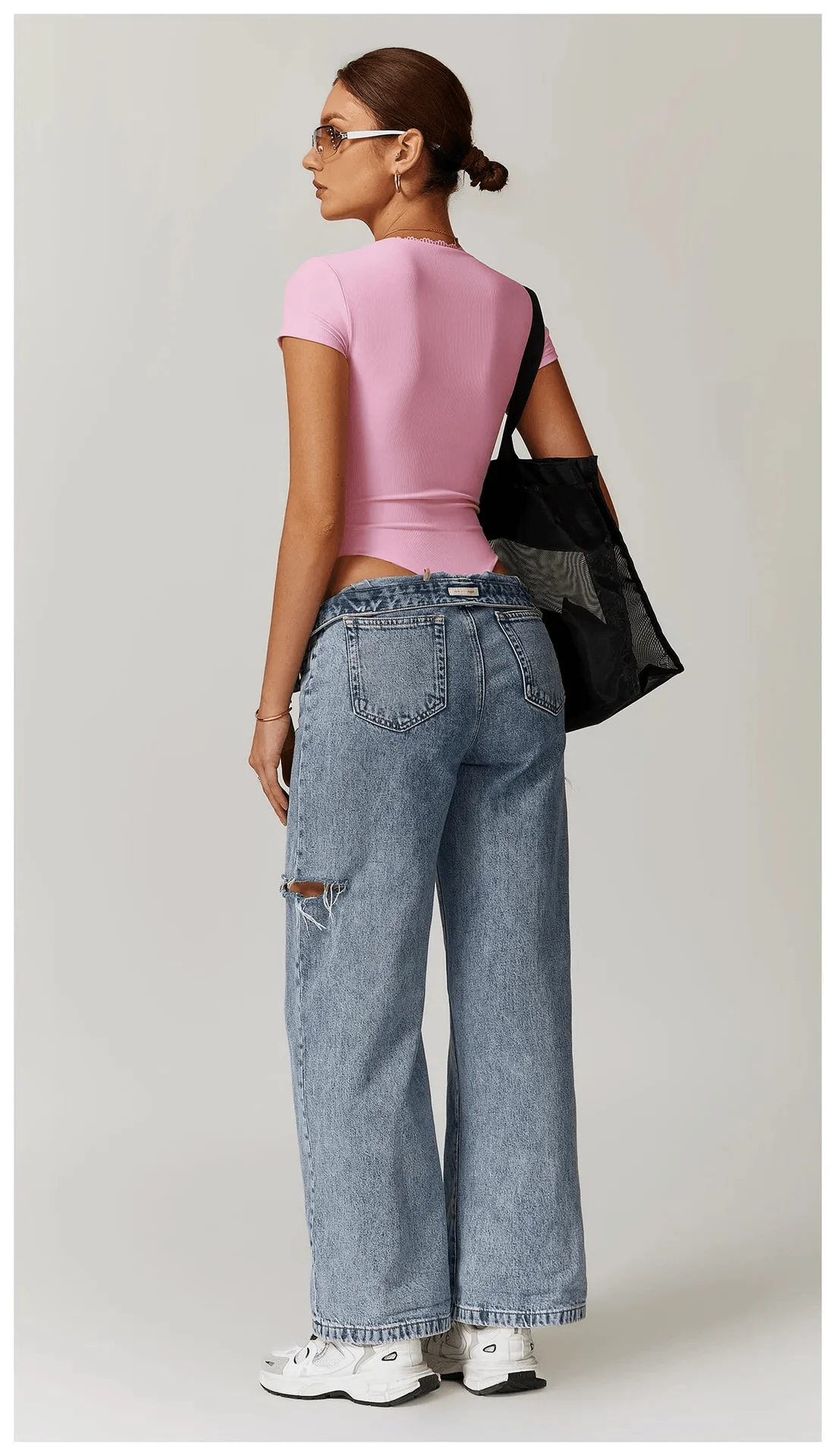 Comfort Fit Triangle Jumpsuit for Yoga & Gym - Black/White/Blue/Linen/Pink