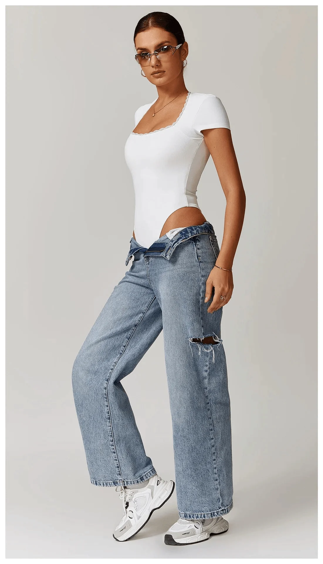 Comfort Fit Triangle Jumpsuit for Yoga & Gym - Black/White/Blue/Linen/Pink