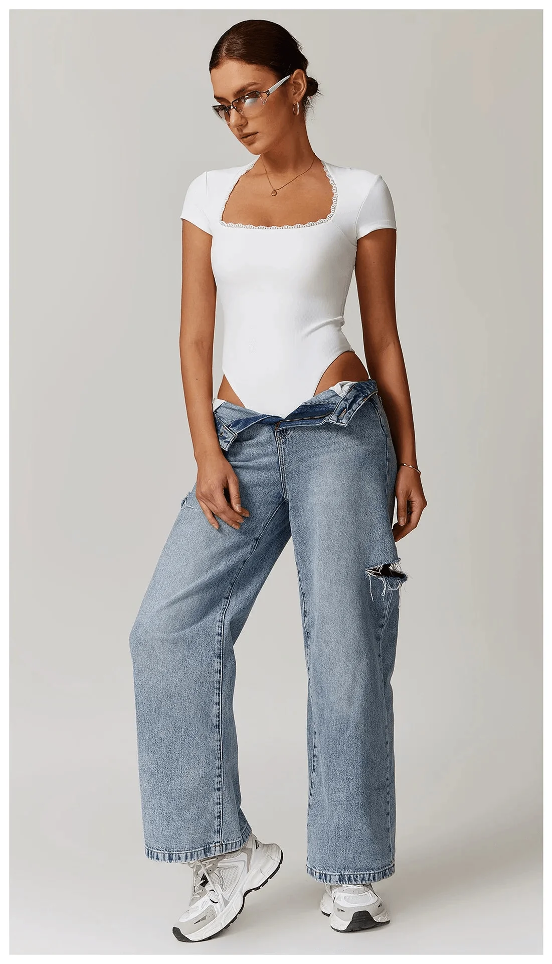 Comfort Fit Triangle Jumpsuit for Yoga & Gym - Black/White/Blue/Linen/Pink