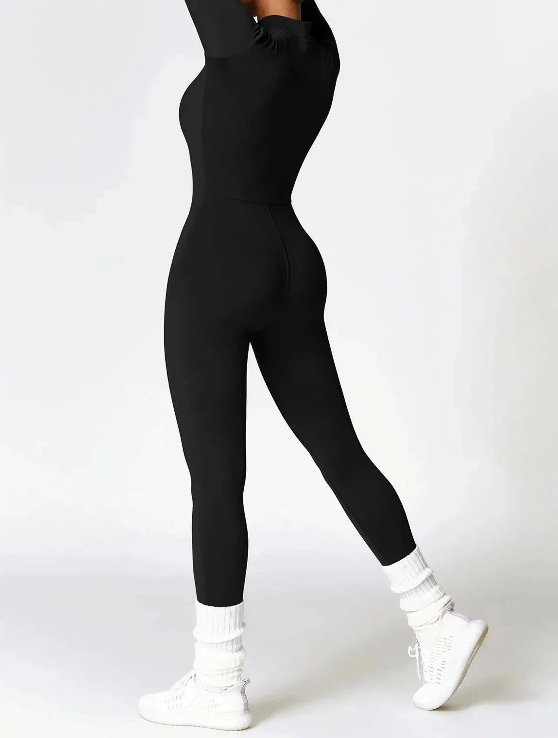 Comfortable Long Sleeve Sports Jumpsuit for Women - Breathable & Quick Dry