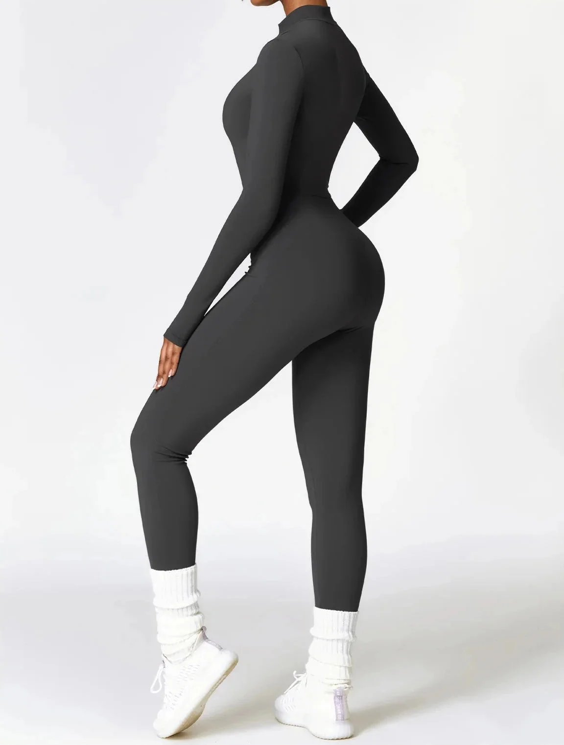 Comfortable Long Sleeve Sports Jumpsuit for Women - Breathable & Quick Dry