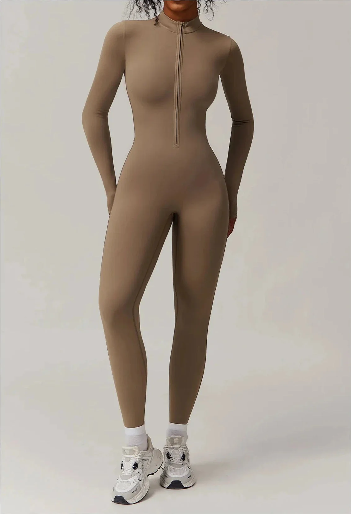 Comfortable Long Sleeve Sports Jumpsuit for Women - Breathable & Quick Dry