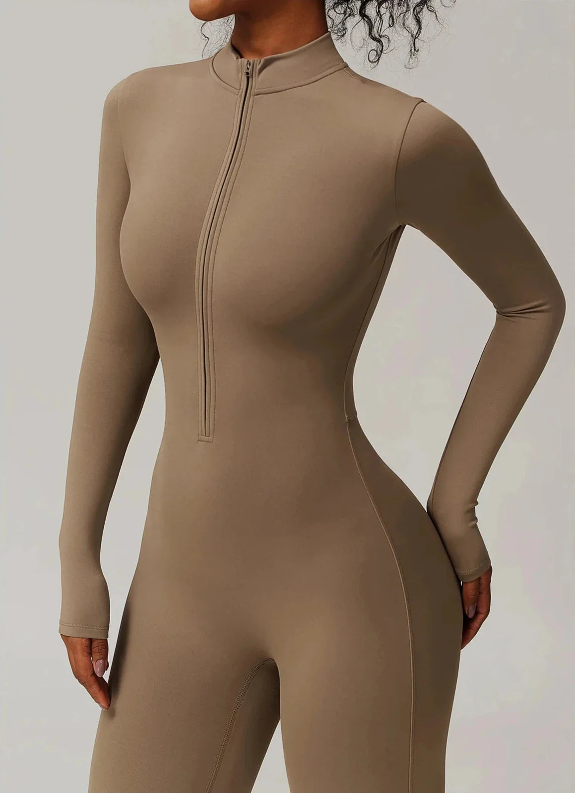 Comfortable Long Sleeve Sports Jumpsuit for Women - Breathable & Quick Dry