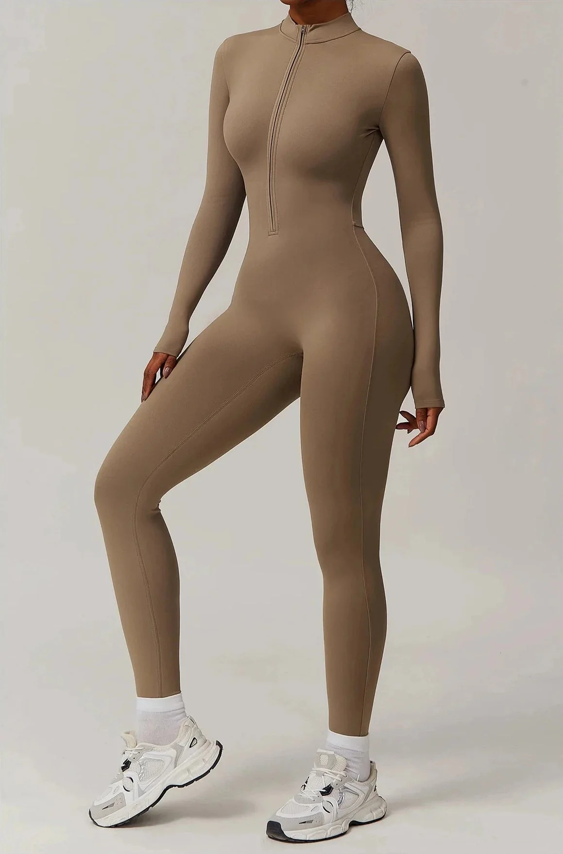 Comfortable Long Sleeve Sports Jumpsuit for Women - Breathable & Quick Dry