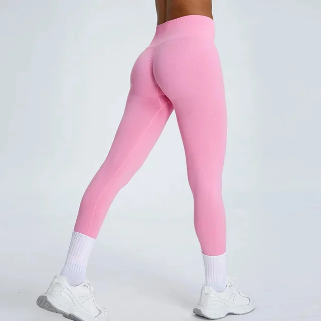 Seamless High-Waist Yoga Leggings in Multiple Colors