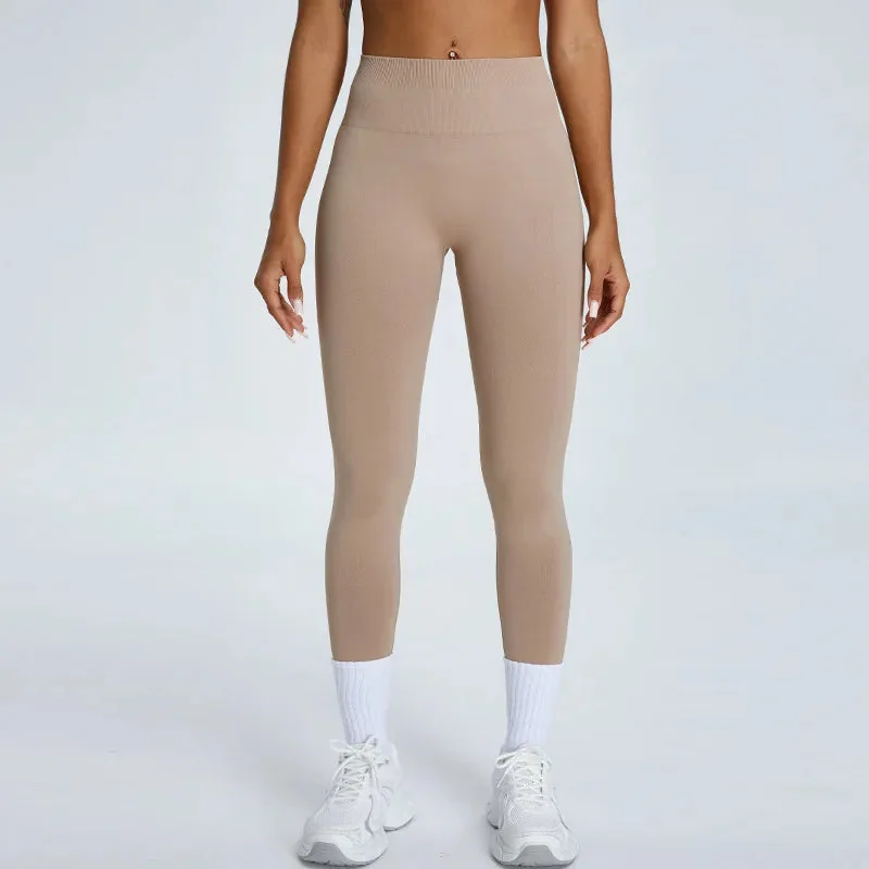 Seamless High-Waist Yoga Leggings in Multiple Colors