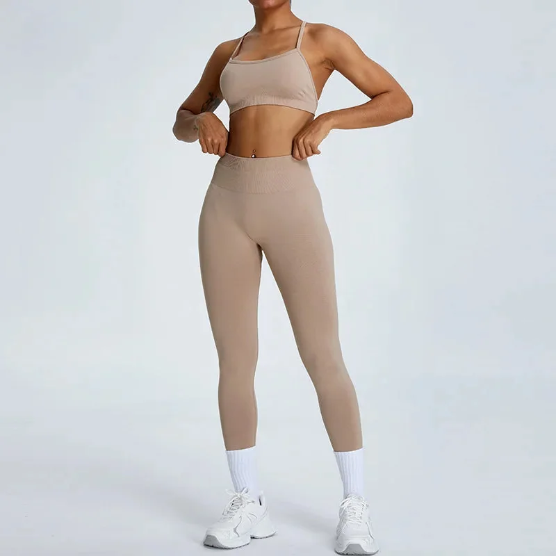 Seamless High-Waist Yoga Leggings in Multiple Colors