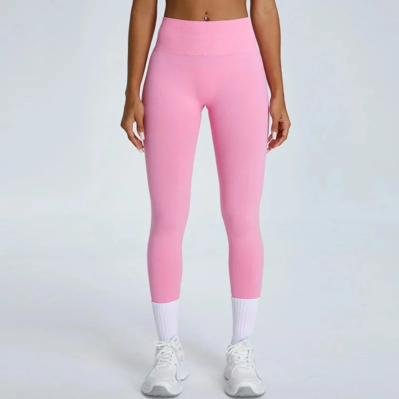 Seamless High-Waist Yoga Leggings in Multiple Colors