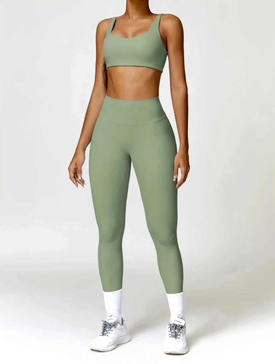 Flex Comfort High-Waist Performance Bra and Leggings Set