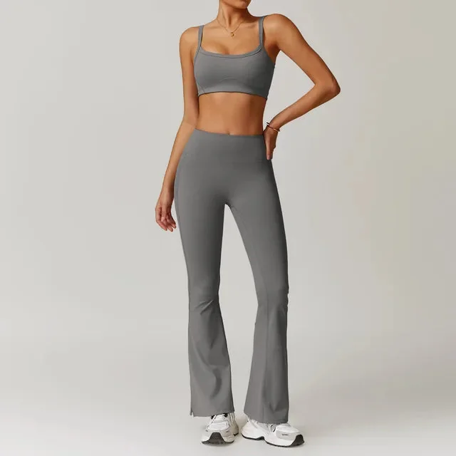 Flared Leggings and Comfort Bra Set