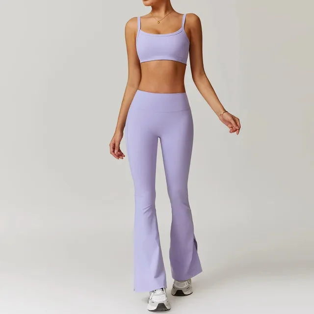 Flared Leggings and Comfort Bra Set