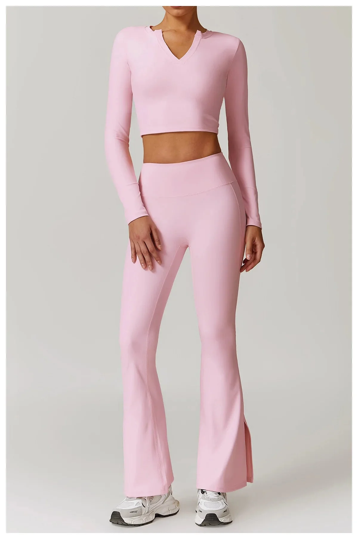 Womens Seamless Long Sleeve Workout Set