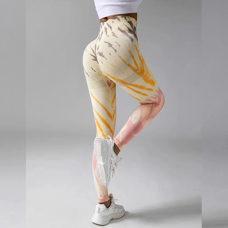 Vibrant High-Waist Fitness Leggings for Yoga and Gym Workouts
