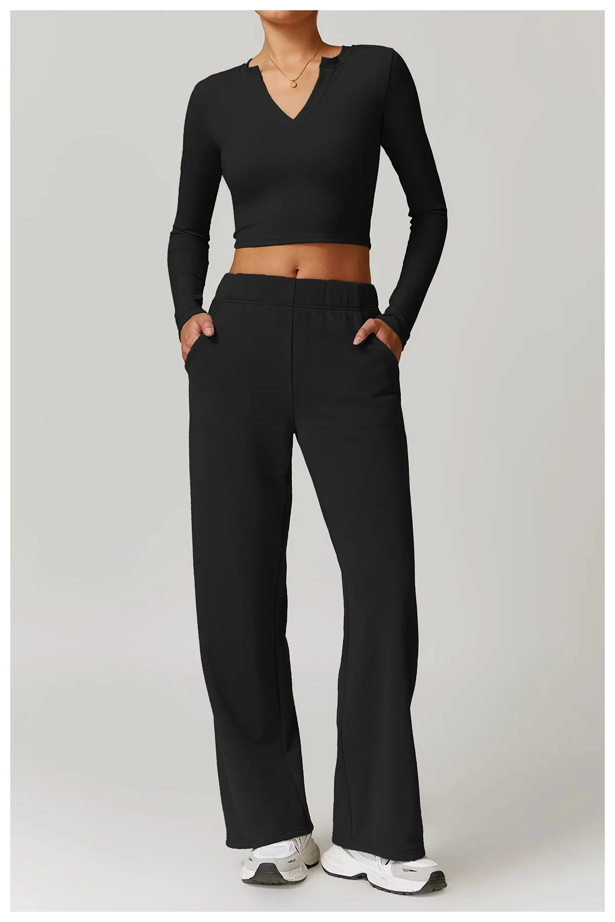 Comfort Obsession Gym Pants - Womens Long Sleeve Set