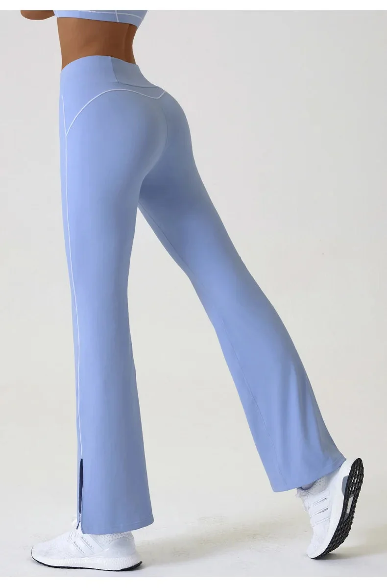 Comfy High-Waist Flared Fitness Leggings