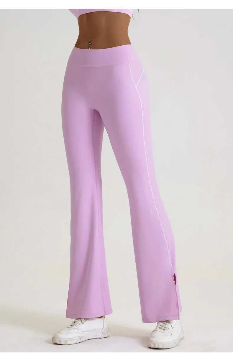 Comfy High-Waist Flared Fitness Leggings