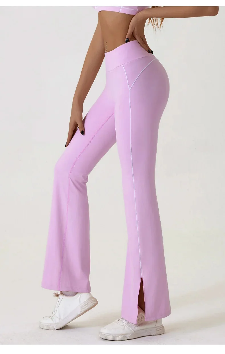 Comfy High-Waist Flared Fitness Leggings
