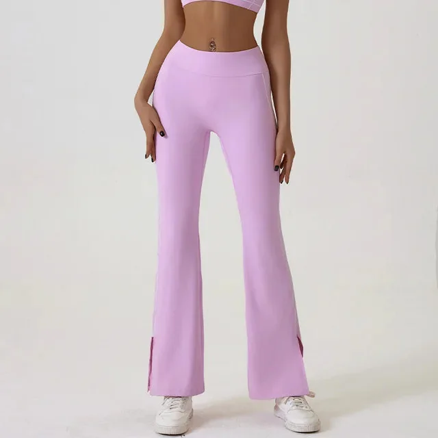 Comfy High-Waist Flared Fitness Leggings