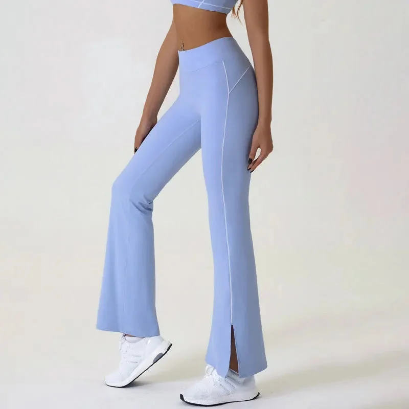 Comfy High-Waist Flared Fitness Leggings