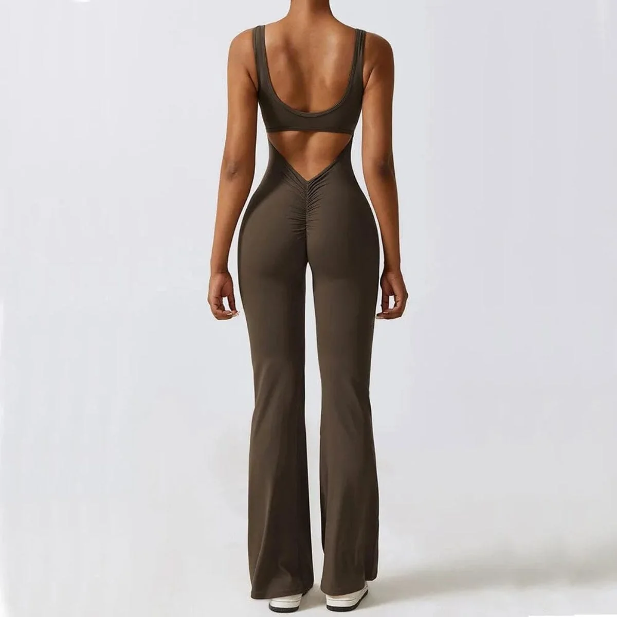 Breathable Hollow Back Jumpsuit for Women - Fitness and Yoga Wear