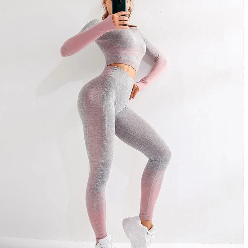 Pink Seamless Fitness Leggings