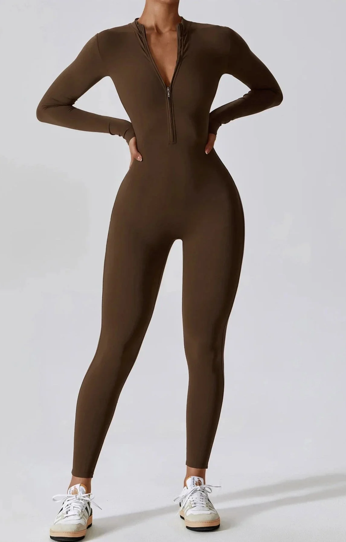 Comfort Fit Long Sleeve Jumpsuit in Multiple Colors