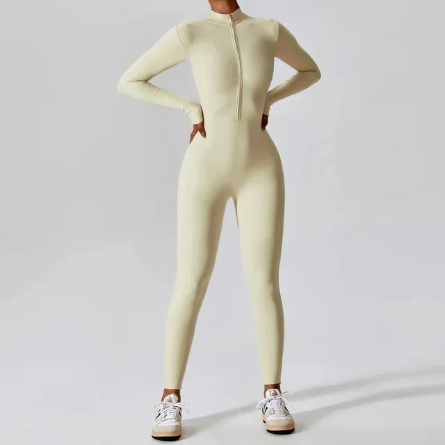 Comfort Fit Long Sleeve Jumpsuit in Multiple Colors