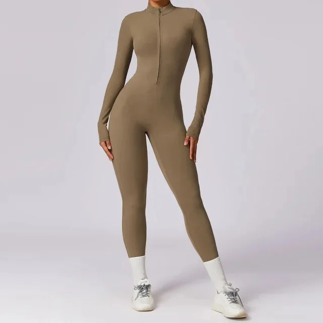 Comfort Fit Long Sleeve Jumpsuit in Multiple Colors