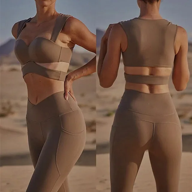 Comfort Fit Sports Bra & Leggings Set - Sweat-Wicking Fabric