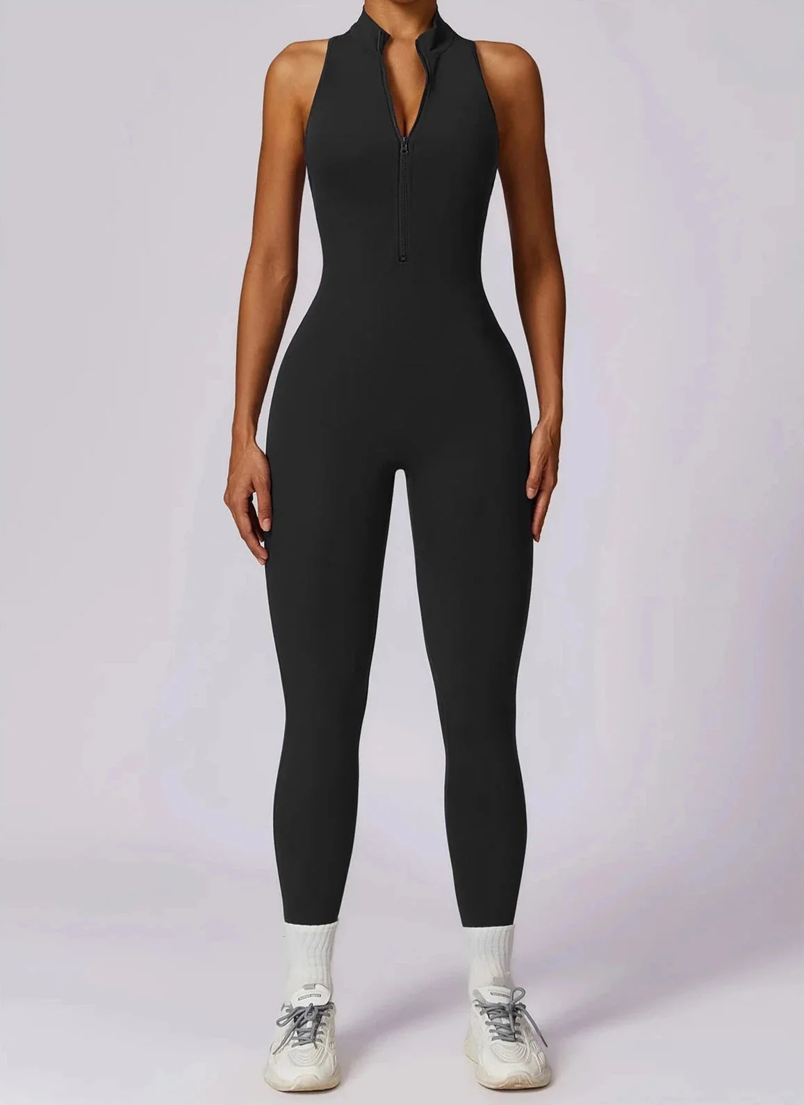 Enchantress Zipper Racerback Jumpsuit in Eclipse Blue XL