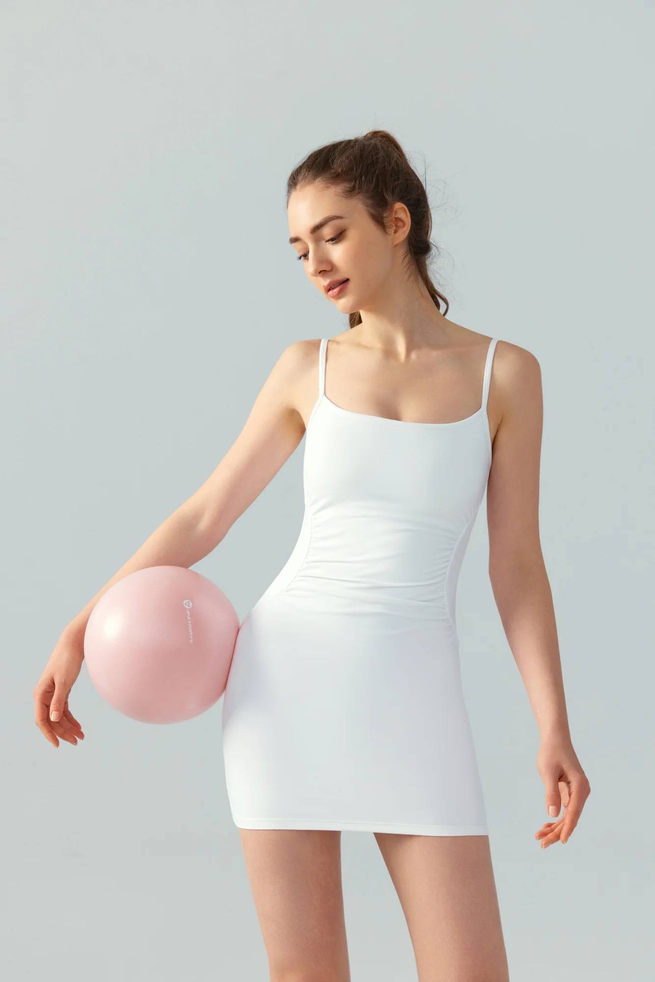 Elastic Mini Dress with Padded Comfort | Black/Beige Khaki/Clay Pink