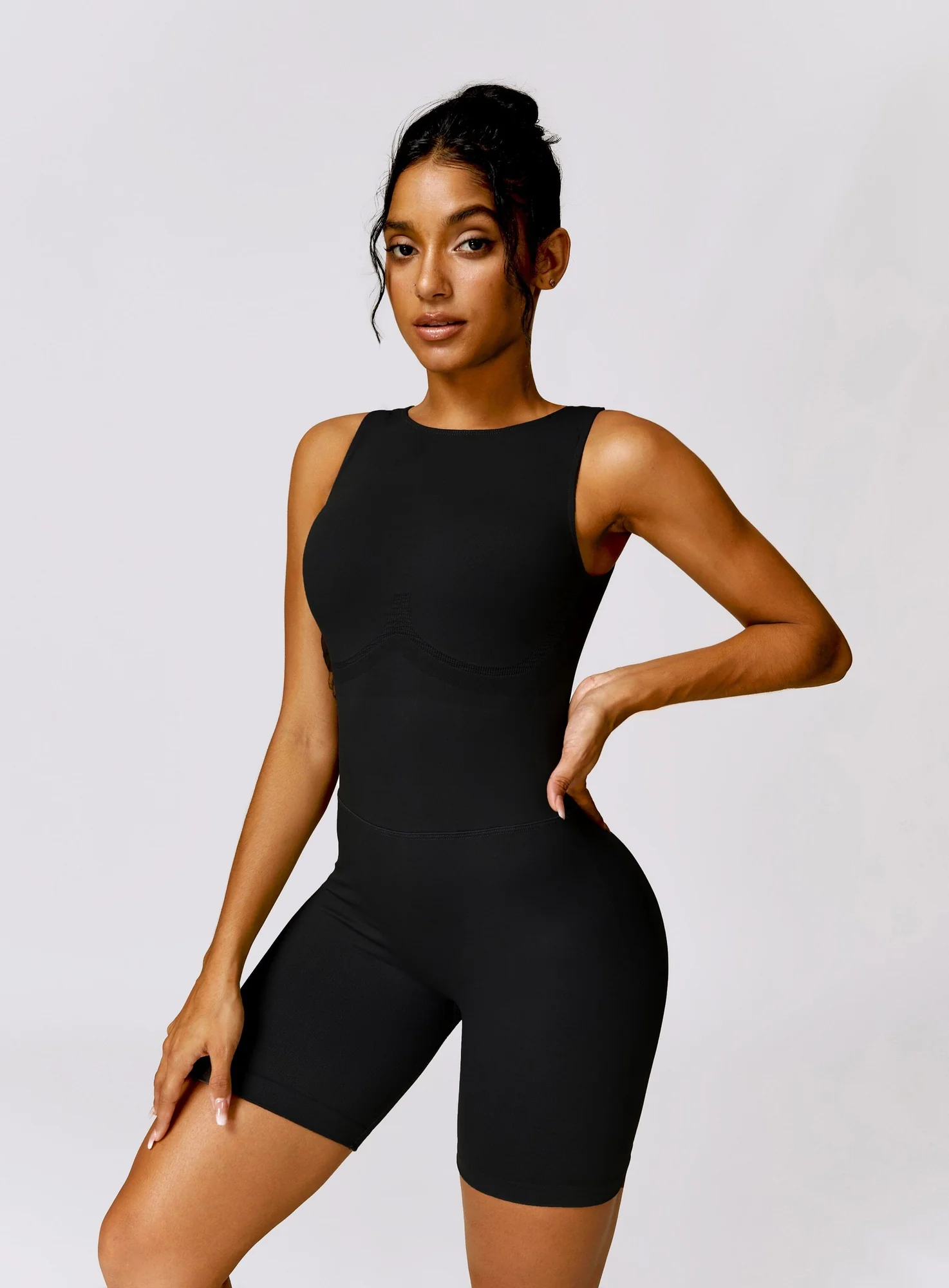 Seamless Backless Fitness Jumpsuit for Women - Breathable Quick Dry Material