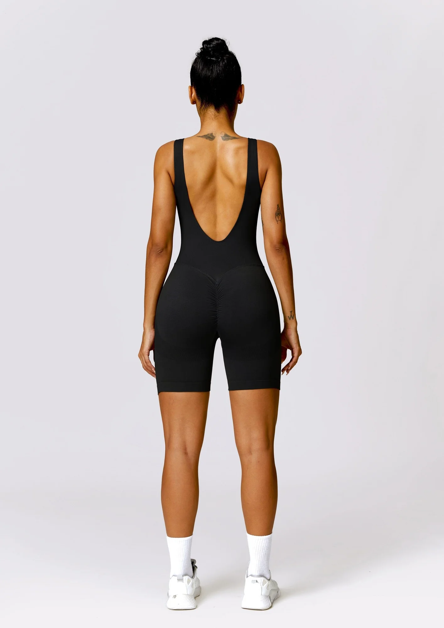 Seamless Backless Fitness Jumpsuit for Women - Breathable Quick Dry Material
