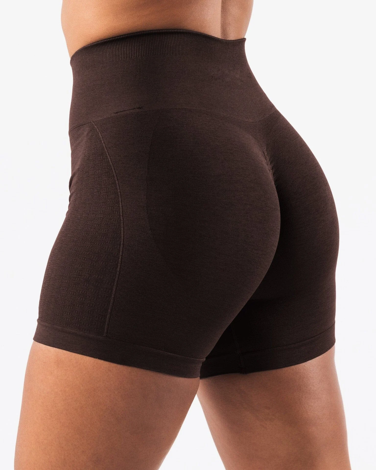 Comfortable Seamless Jacquard High-Waist Fitness Shorts