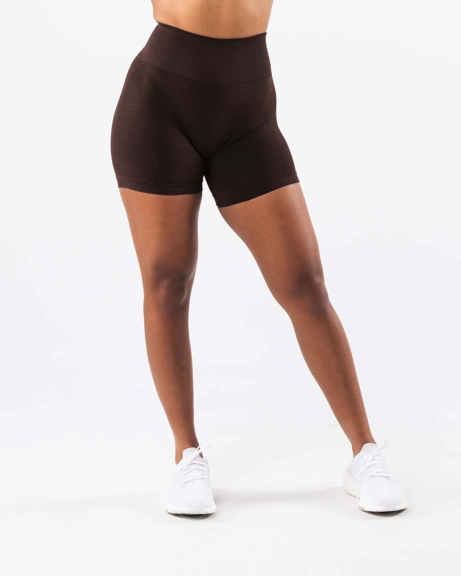 Comfortable Seamless Jacquard High-Waist Fitness Shorts