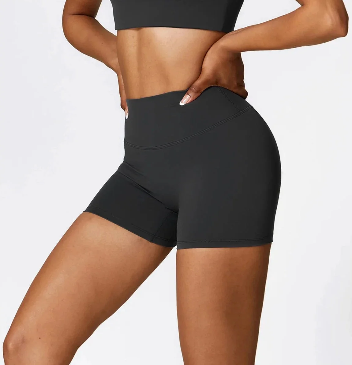 High Waist Compression Shorts for Daily Fitness | Dry Fit Breathable Material