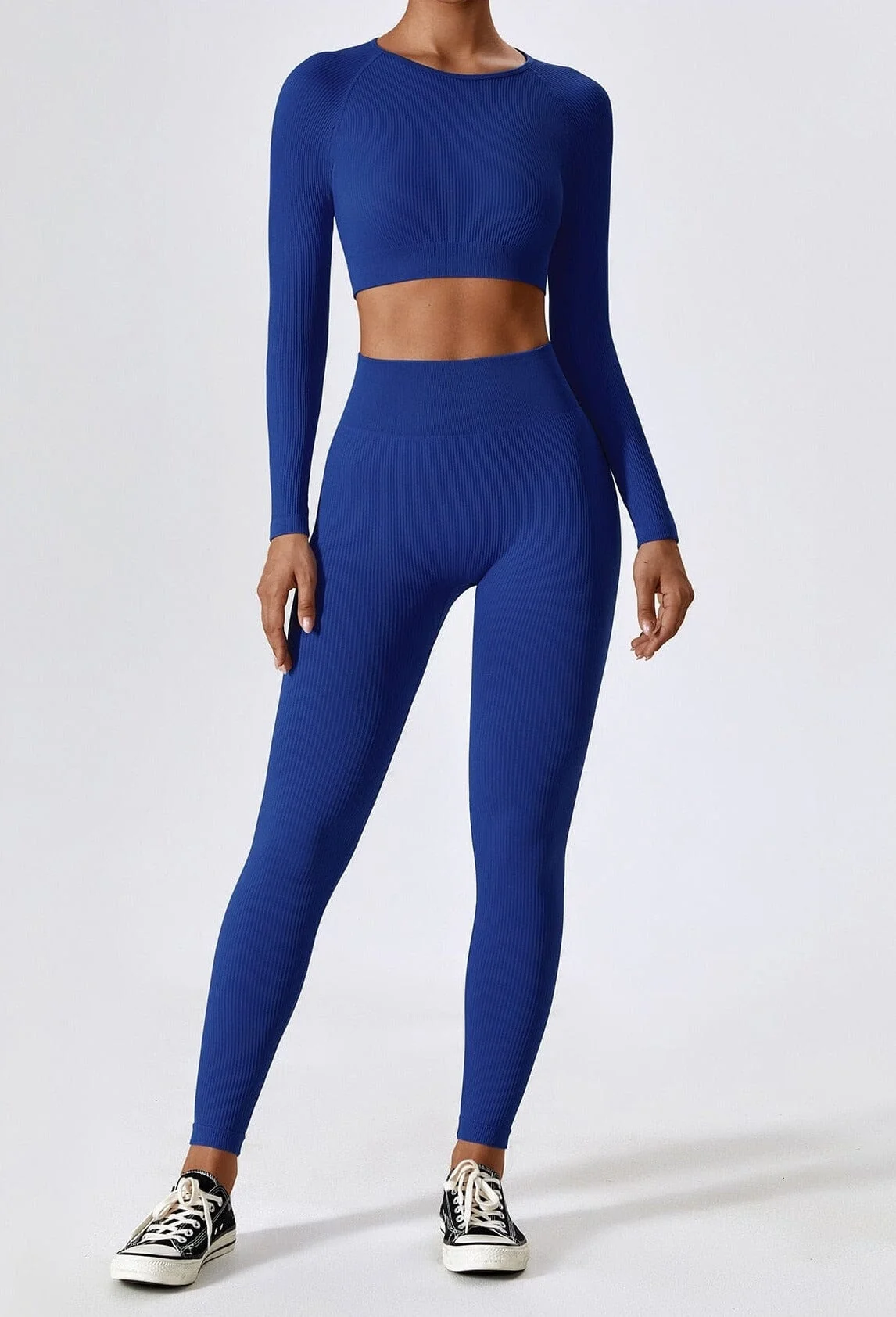 Seamless Leggings and Top Set - Fitness Shirt Combo