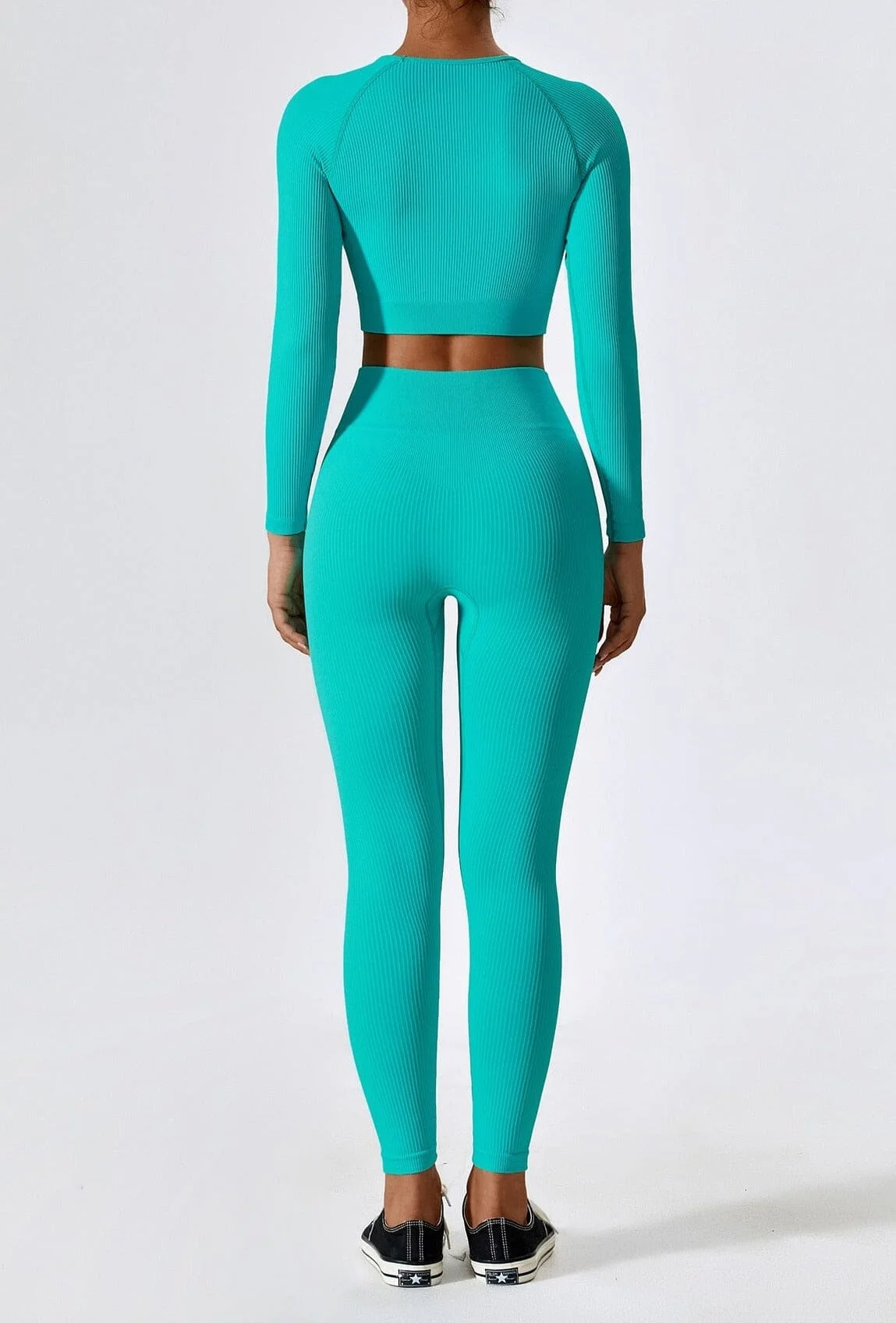 Seamless Leggings and Top Set - Fitness Shirt Combo