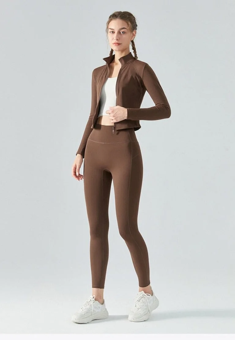 High Waist Fleece-Lined Athletic Leggings