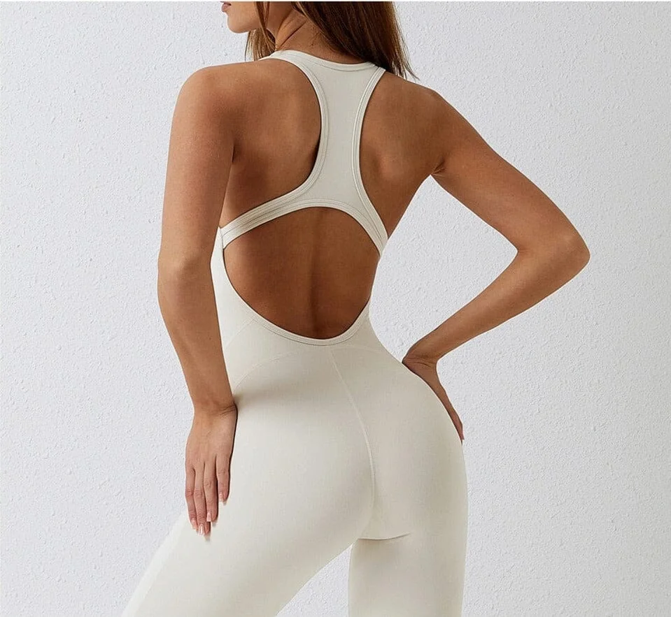 Breathable Backless Jumpsuit Womens Athletic Wear