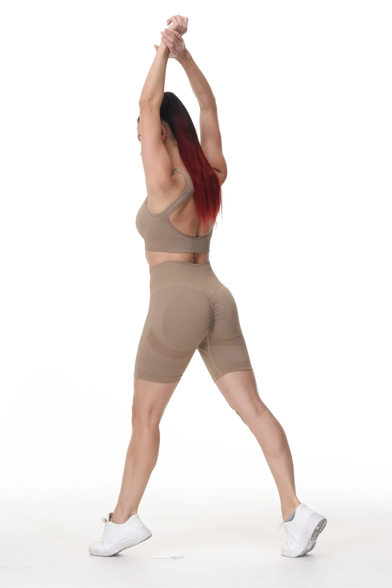 Womens Running Sport Bra Shorts and Top Set