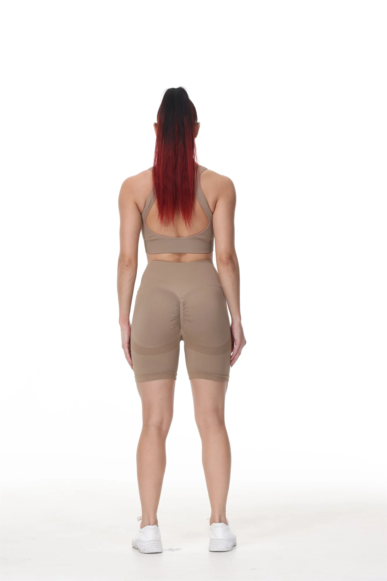 Womens Running Sport Bra Shorts and Top Set