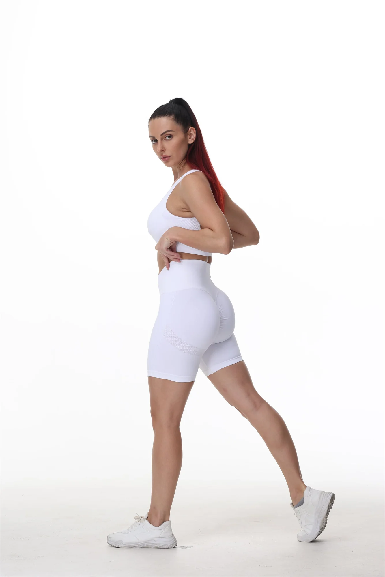 Womens Running Sport Bra Shorts and Top Set