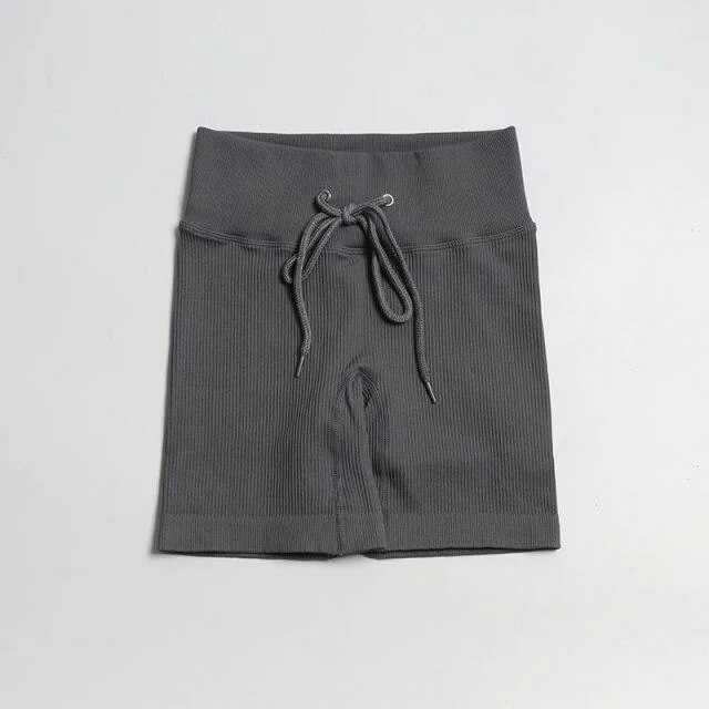 High Waist Teal Shorts for Women - Workout and Yoga Wear