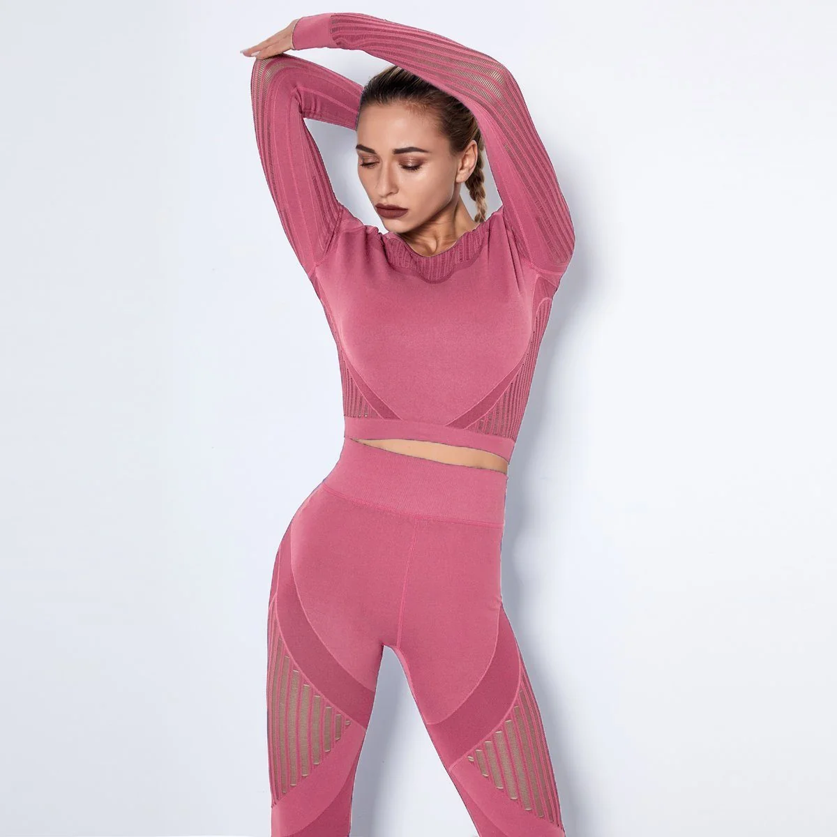 Seamless Mesh Sports Bra Top