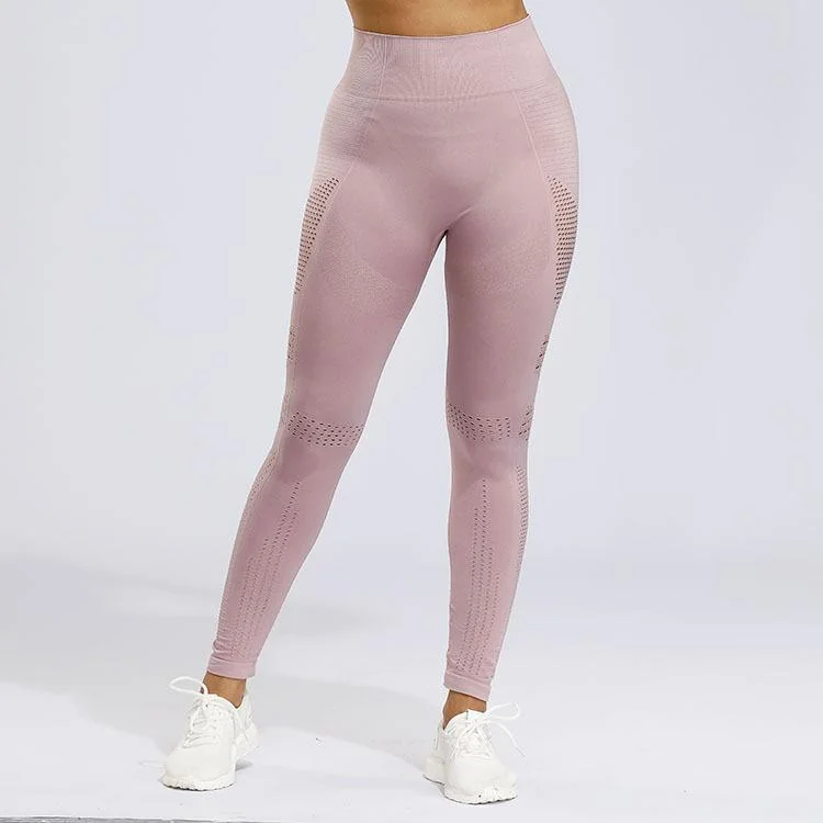 Seamless Crochet Fitness Leggings for Women