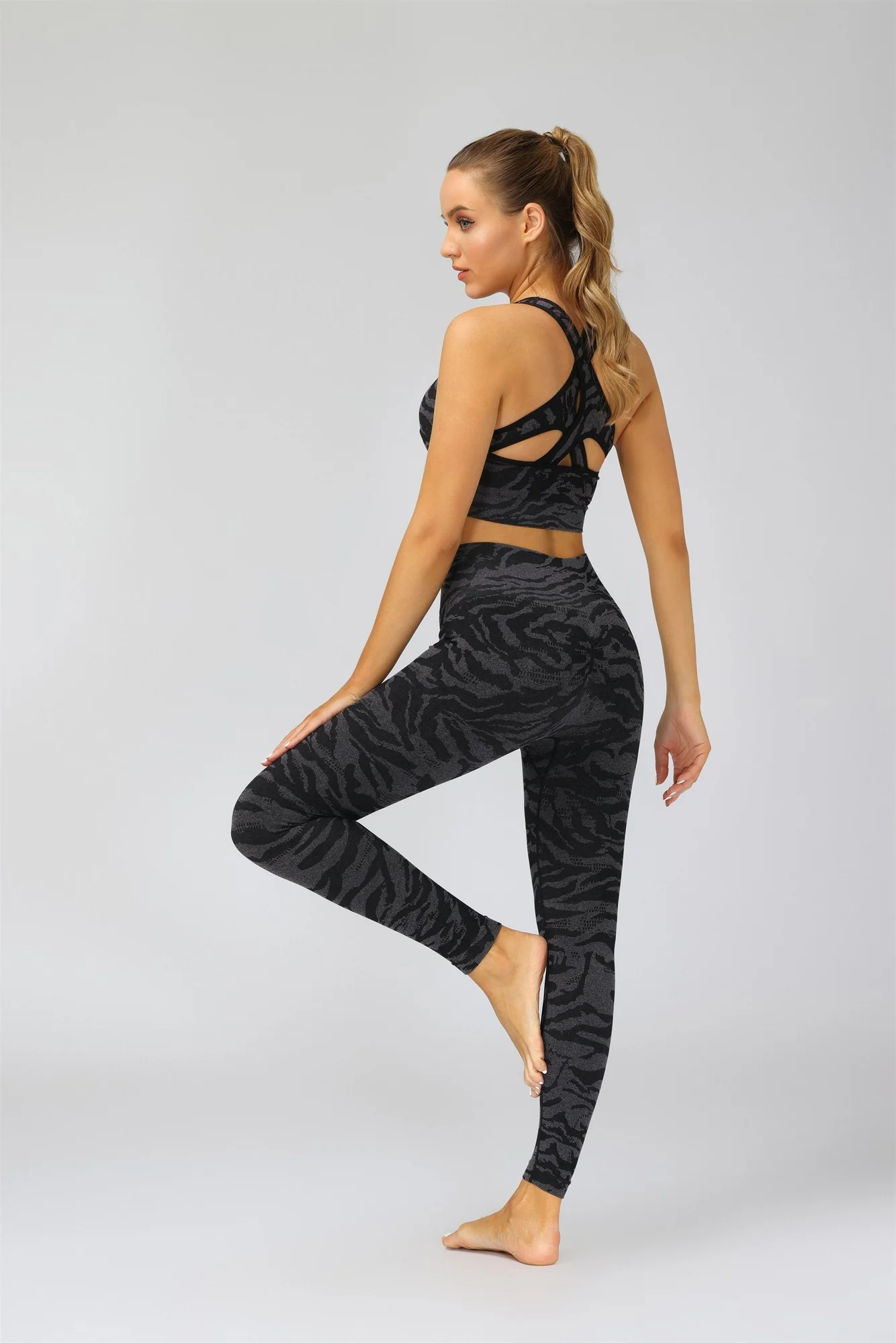 Tiger Print Seamless Fitness Leggings