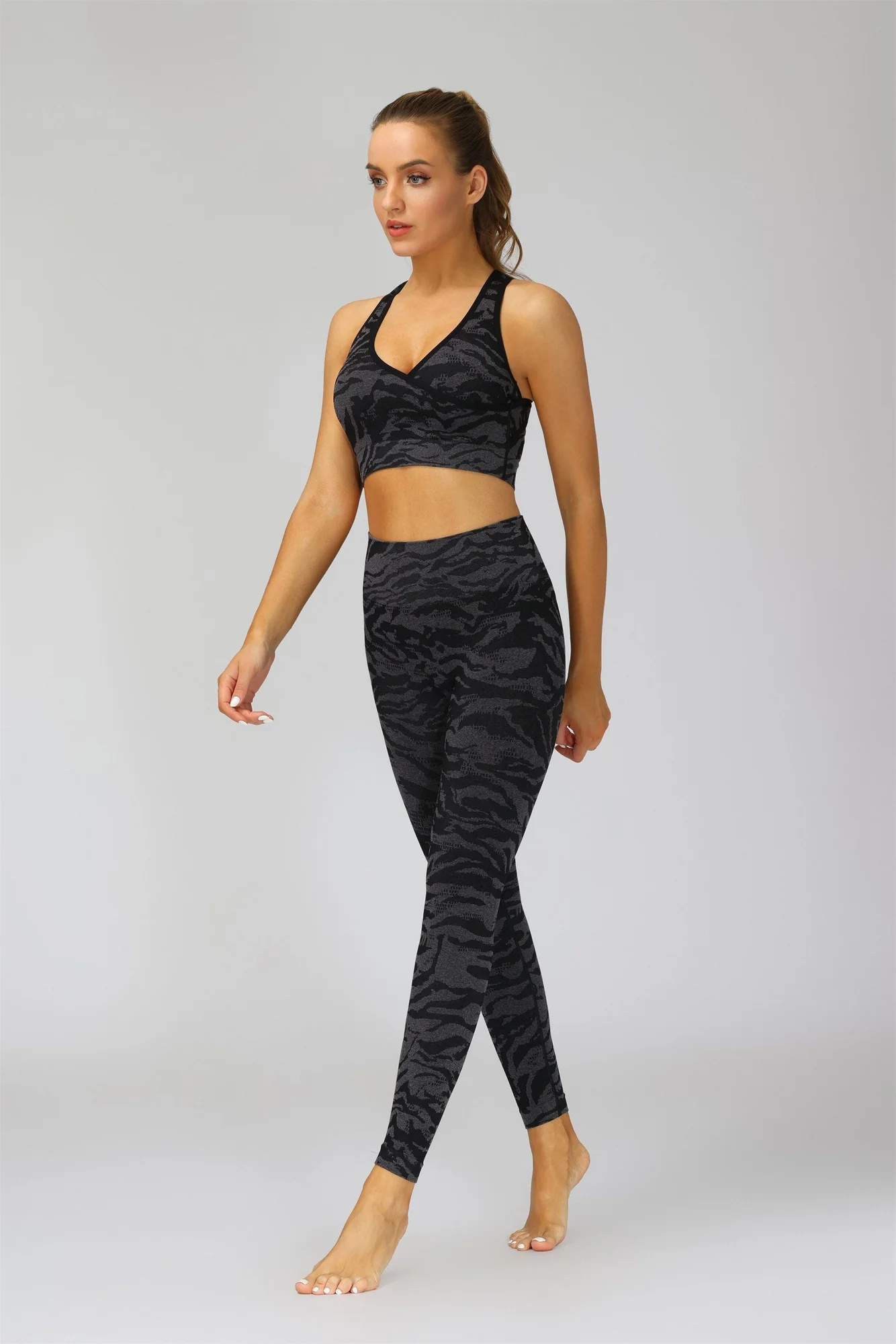 Tiger Print Seamless Fitness Leggings